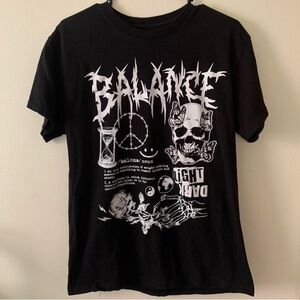 Streetwear, Grunge Graphic Designs Short Sleeve Top